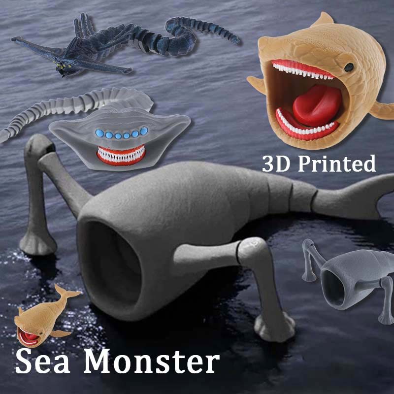 Monstro Do Mar 3D Impresso The Bloop Sea Eater Action Figure Fantasma ...