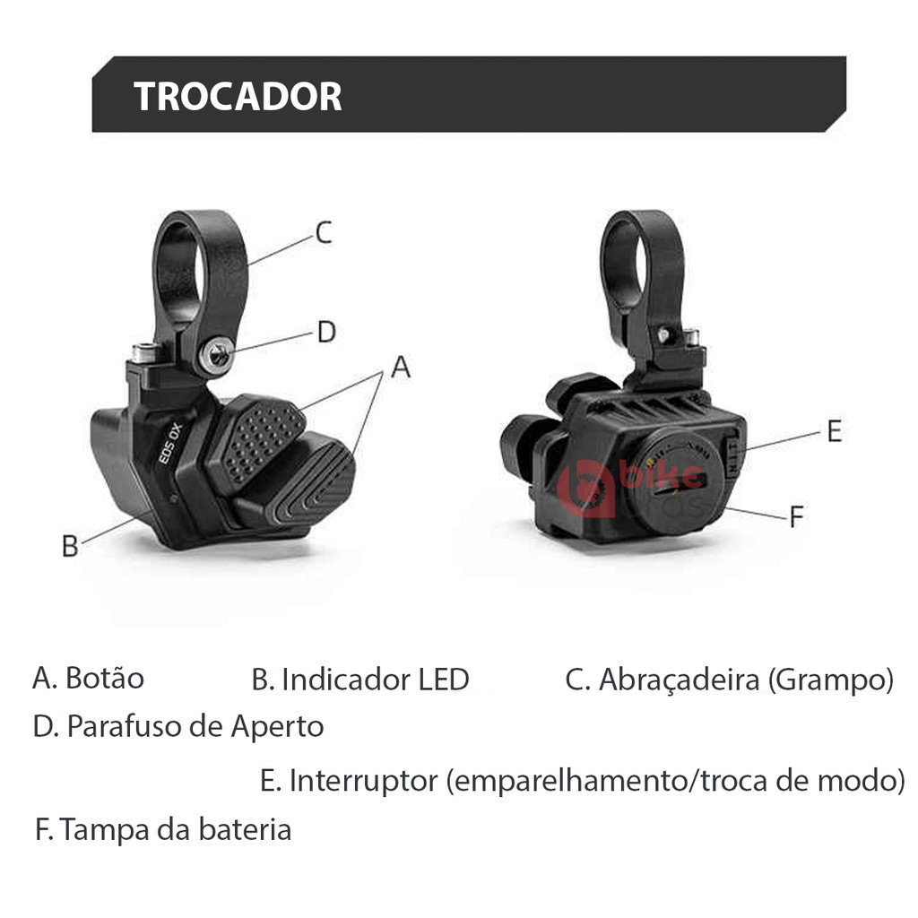Eveセット Kit Câmbio Eletrônico para Bike EDS Wireless 7 a 12v | Suporta 52D