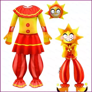 YT2 FNAF Violação De Segurança Sundrop Cosplay Traje Criança Macacão Chapelaria Roupas Desempenho Halloween YT2