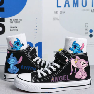 Tenis Botinha Lilo Stitch Star Infantil Adulto Diversão Estampada Menino e Menina Pronta Entrega ALERQUINAGRIFES