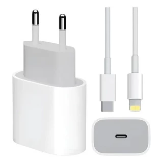 3 Carregador De iPhone Com Fonte Tipo C 20W + Cabo Tipo C Lightning - Homologado Anatel