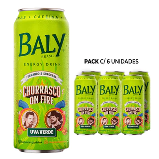 Energético Baly Uva Verde On Fire 473ml x 6 UN