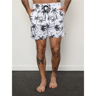 Bermuda Mauricinho Masculina Short Praia Estampada Coqueiro Seca Rápida Tactel Verão
