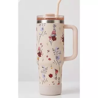 Copo Térmico Inox 1200ml GIGANTE | Isolamento Frio/Quente Máximo 48h+ | C/ Alça, Canudo & Tampa