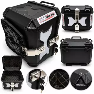 Bau Universal 45 Litros 2 Trancas Base Removivel Atrox Forrado Preto