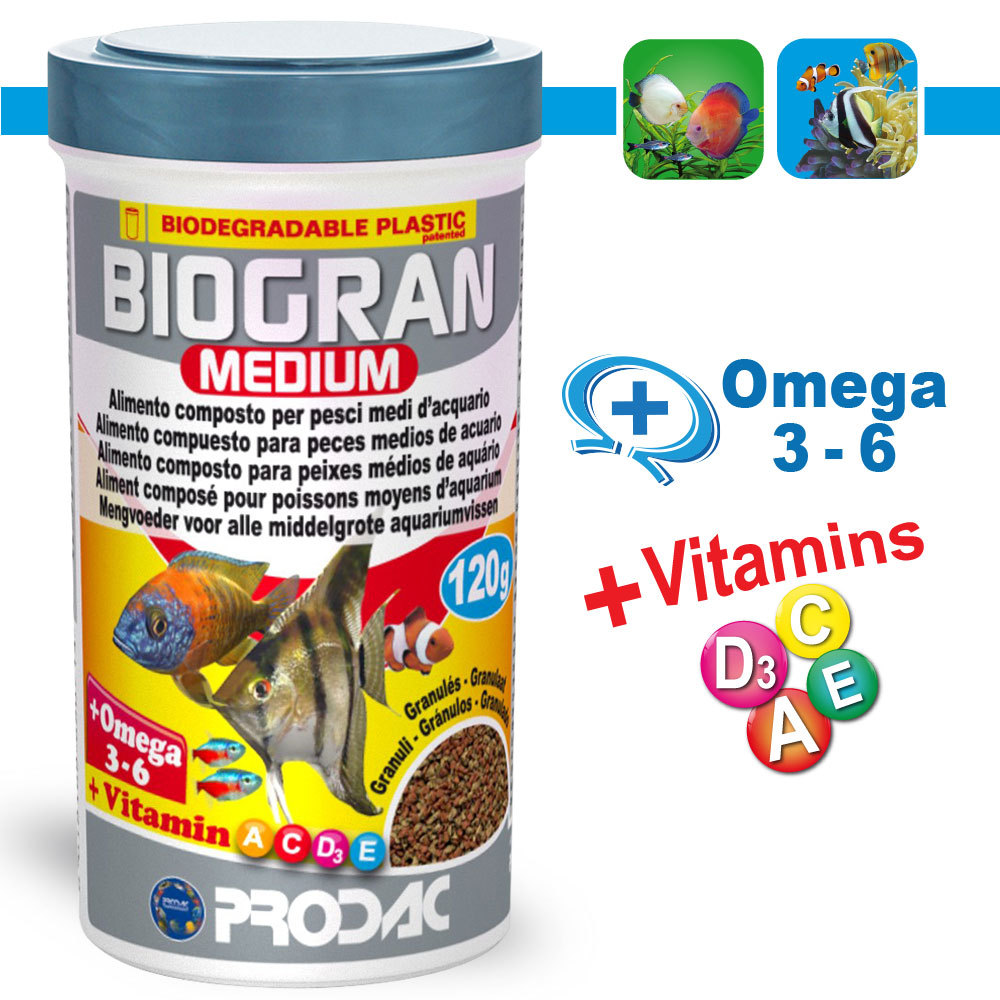 RACAO PRODAC TROPICAL GRANULES M (BIOGRAN MEDIUM) 45G | Shopee Brasil