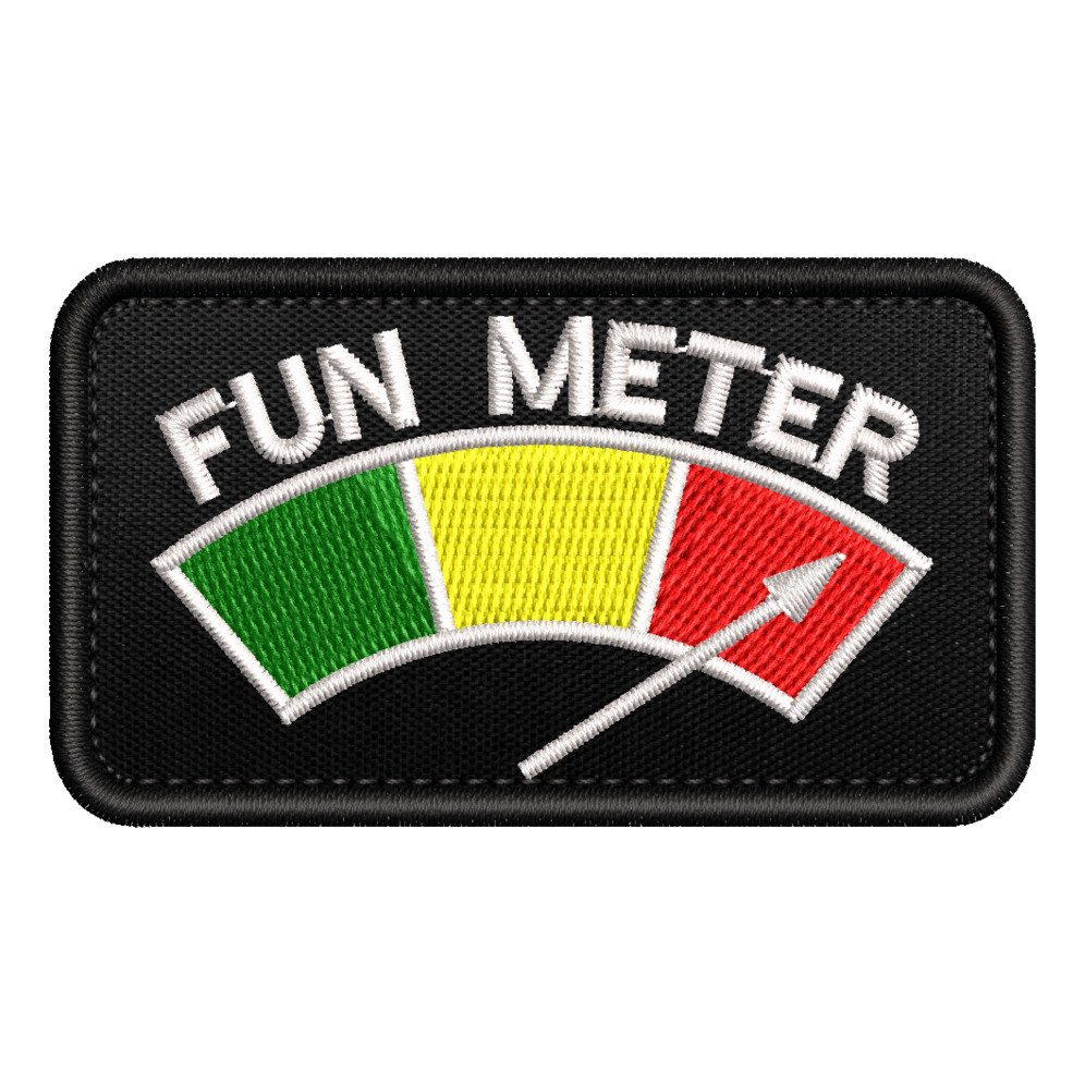 Patch Bordado Fun Meter Fundo Preto 7x4cm | Shopee Brasil