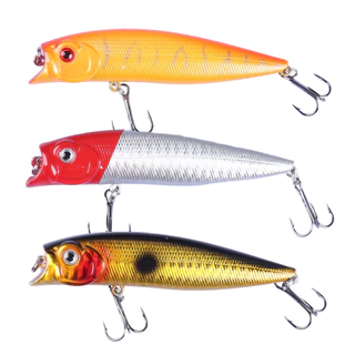 3pcs/10pcs Popper Iscas De Pesca Isca Dura Top Water Fishing Surface Bait 9.5cm 11g