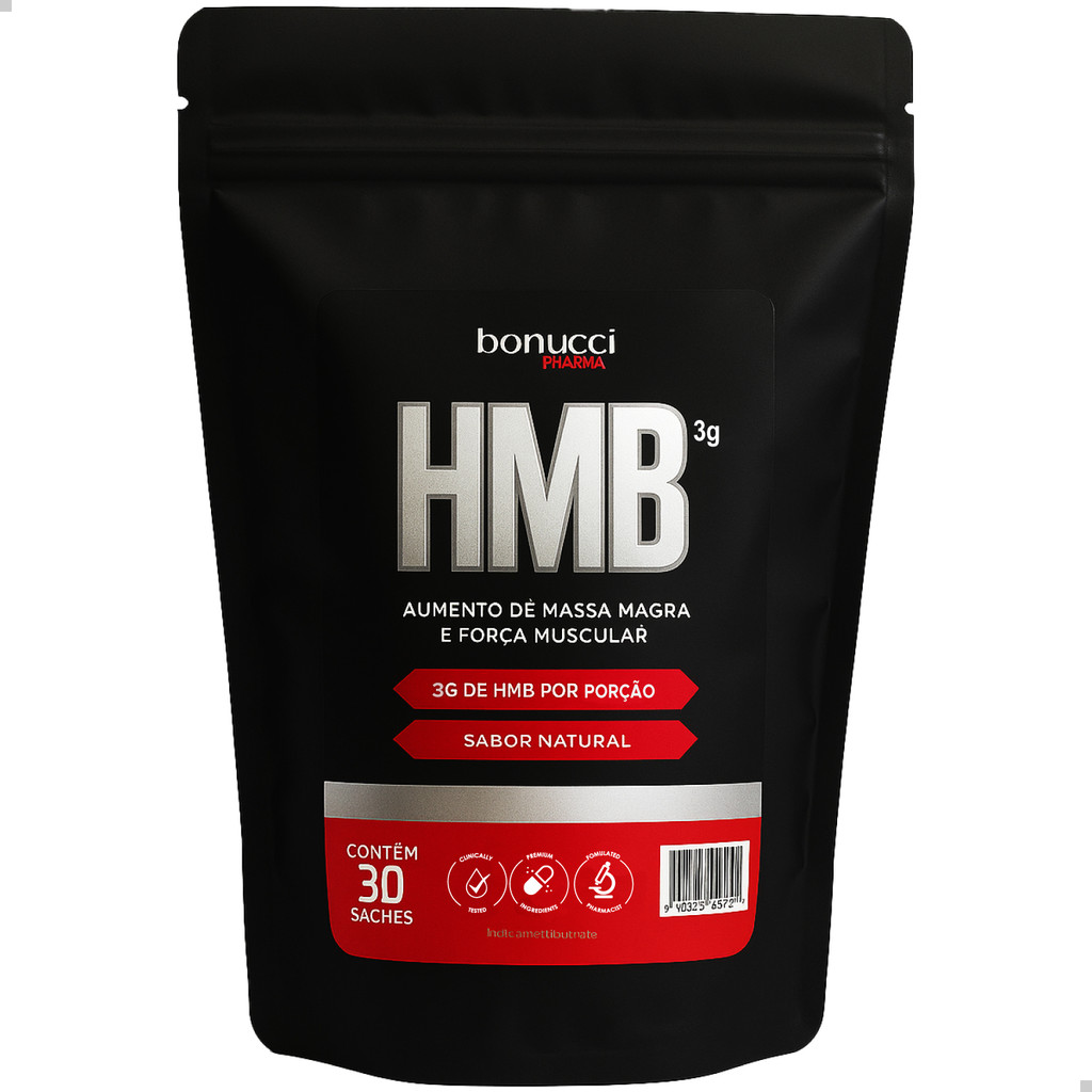 HMB 3g Puro p/ dose 30 Sache Academia Suplemento Pó Alta Concentração ...