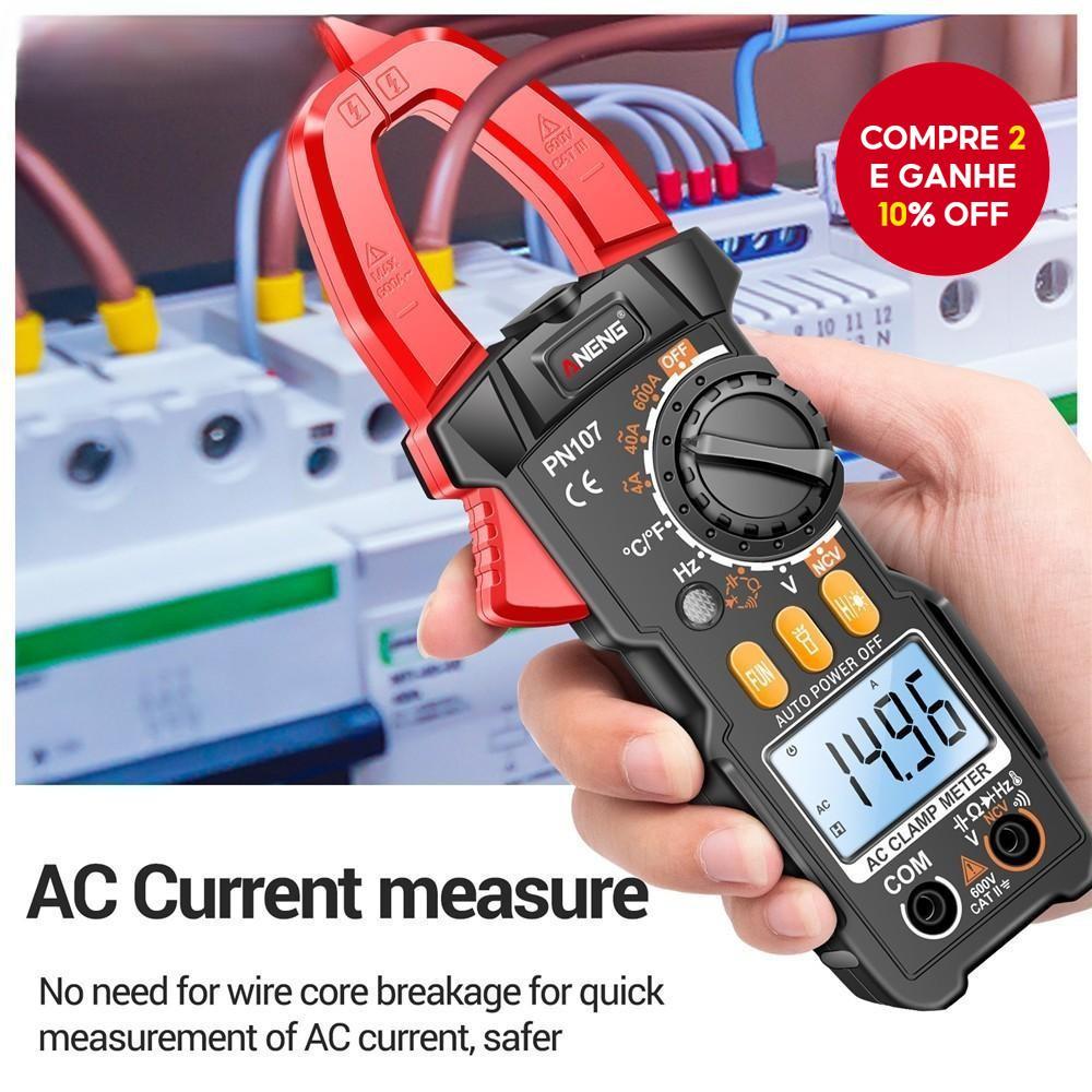 Medidor De Braçadeira Digital True RMS Multímetro AC DC Ferramenta De ...