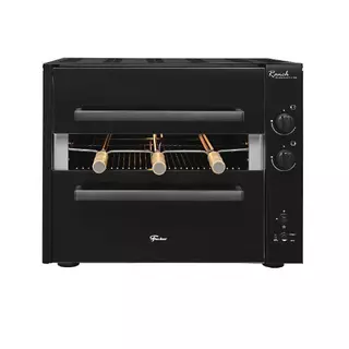 Churrasqueira a Gás de Bancada Fischer Ranch Grill 03 Espetos Preta Bivolt (36160-101656) em Oferta na Shopee