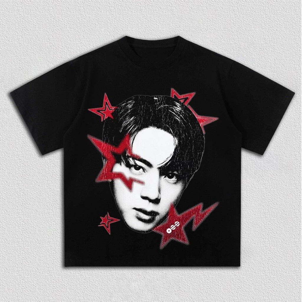 Camiseta BTS Tour 2026 feminina (estrelas)