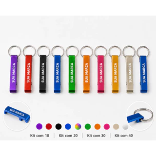 Kit 10 a 40 Chaveiros Abridor Personalizado Brindes Para Sua Empresa Marca Logotipo Gravado Aniversario