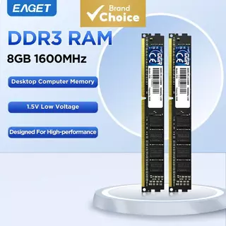 EAGET P10 DDR3 Desktop RAM (4G/8GB 1600MHz * 2PCS) Módulo De Memória U-DIMM 1.5V PC, Bastão Compatível Estável De Alta