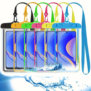 2/5/10 Pcs Capa Celular Bolsa Case A Prova D'água Transparente Cor Universal Praia Piscina