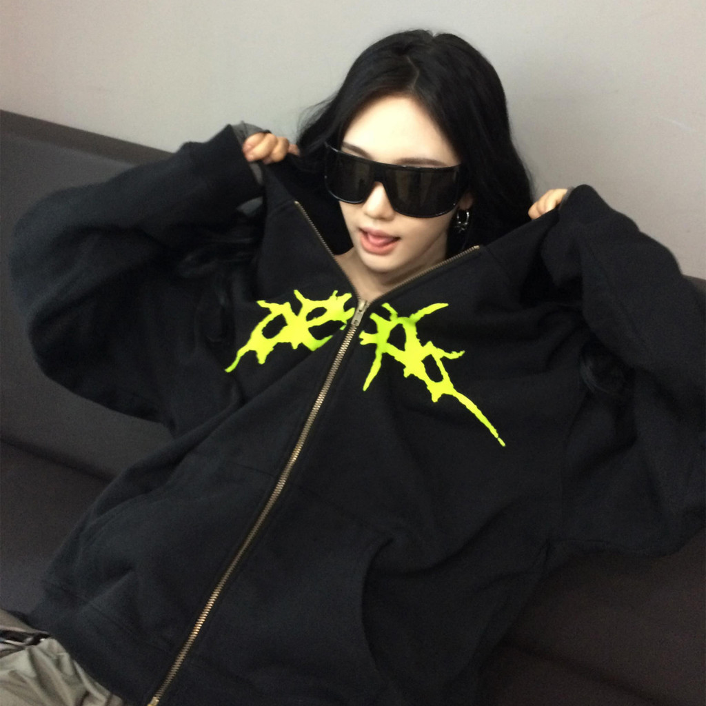 2026 AESPA LEMONADE POP-up Merch Zip Hoodie Vintage Plus Size