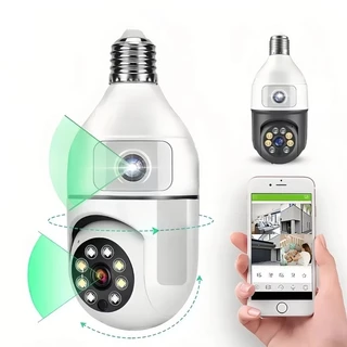 Câmera De Segurança Wifi 2 Lentes Dupla Full HD Visão Noturna Microfone Ip App Yoosee