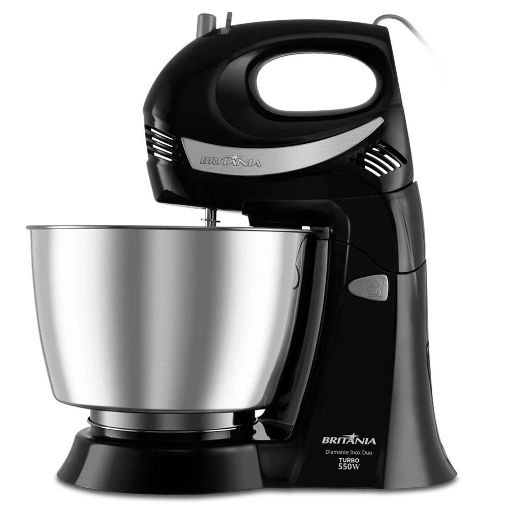 Batedeira Britânia Diamante Inox Turbo Duo 127v 4,3 Litros 4