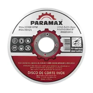 Kit c/12 Discos de Corte Para Metal/Aço Inox 4.1/2 Esmerilhadeira Paramax
