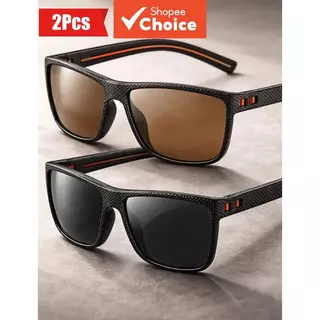Óculos de Sol Esportivos Polarizados UV400 para Homens, 2 Pares, Armação TR90