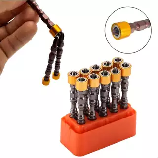 Kit10/2 Bits Ponteira Magnética Dupla Imantada Anti Espanamento Magnetico Prafusadeira 65mm