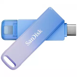 Pendrive SanDisk Creator Phone Drive, 256GB, USB-C e Lightning, Azul, SDIXD0N-256G-GN6TP em Oferta na Shopee