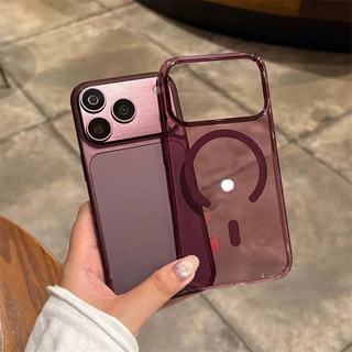 Capa De Telefone Transparente Ultrafina Para PC IPhone 18 Pro Max 17 16 15 14 13 12 Caixa Magnética De Carregamento Sem