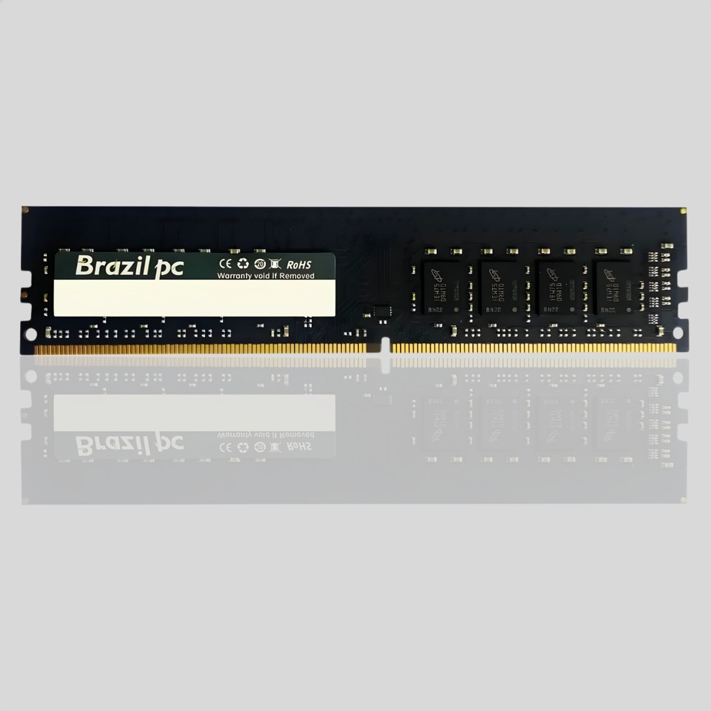 Memória Ram Para Pc DDR4 8GB 3200MHz Brazil PC CL22 Preto BPC3200D4CL22I/8G