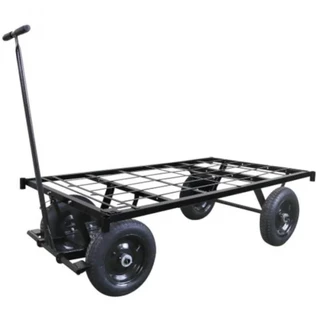 Carro plataforma c/ tampo em grade de aço cap. 600 kg em Oferta na Shopee