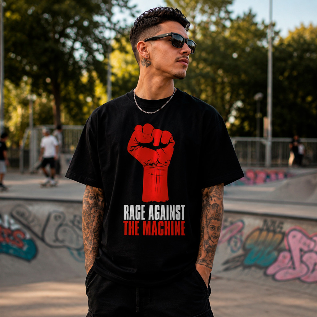 Camiseta Casual Camiseta Conhecimento Plus Size Estampa Rage