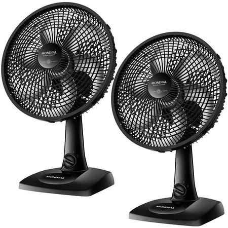 Kit 2 Ventiladores de mesa 30 cm 6 pás com 3 velocidades VSP 30 B Mondial