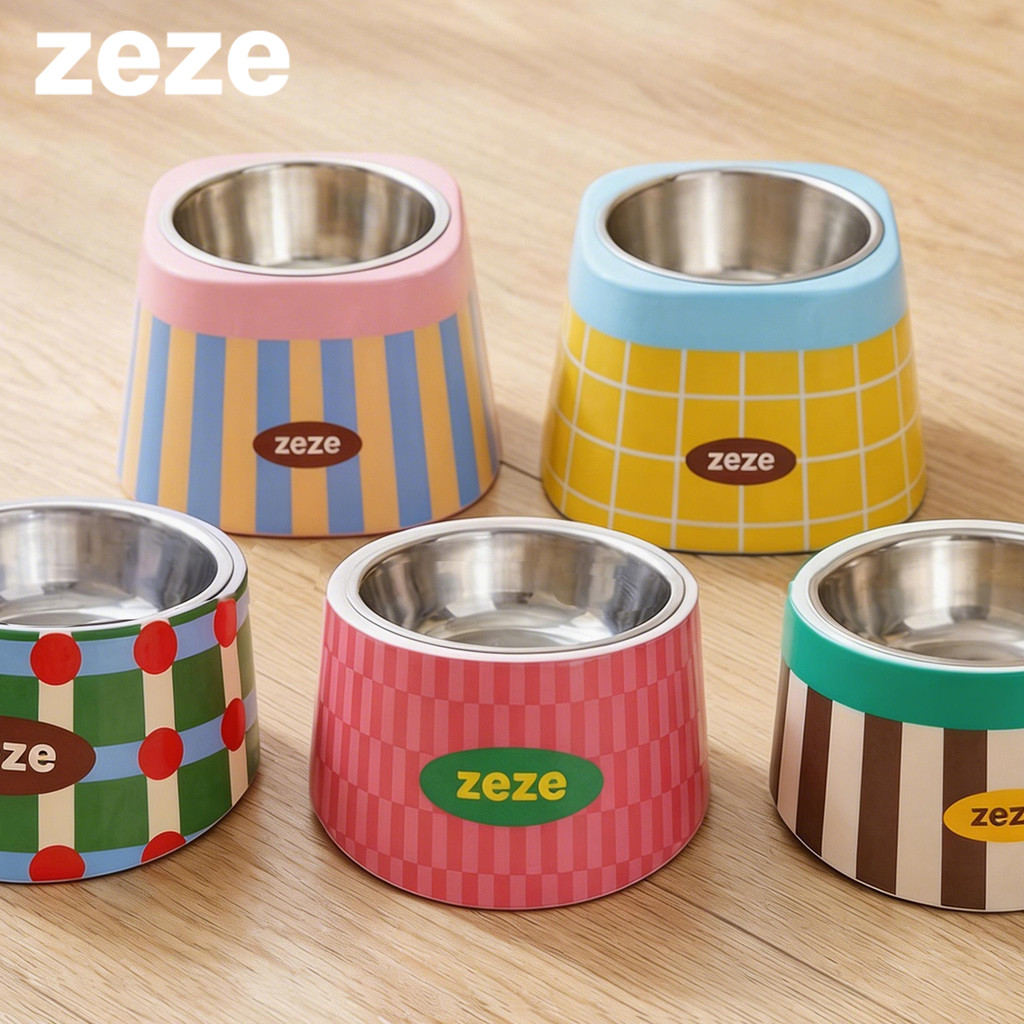 Tigela Zeze Colorida para Cães e Gatos