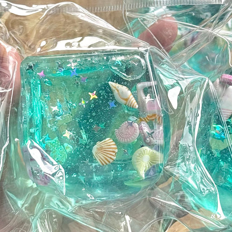 Squishy Stress Balls Cube Ocean Sensory Fidget Toy Squeeze Brinquedos ...
