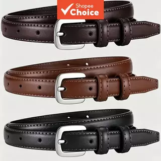 Cinto feminino de PU versátil e moderno, em material PU de alta qualidade, design simples e ajustado, valoriza a