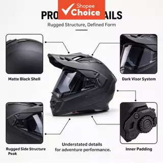 Capacete de proteção integral para aventura, antivapor, com viseira única, para estrada e motocross touring