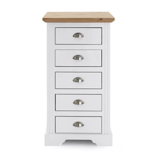 Gaveteiro Retrô Herval Moscow, 5 Gavetas, Branco Nevada em Oferta na Shopee