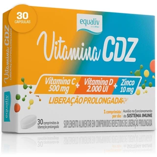 Vitamina CDZ Equaliv Tripla Ação Com 30 comprimidos De Liberação Prolongada em Oferta na Shopee