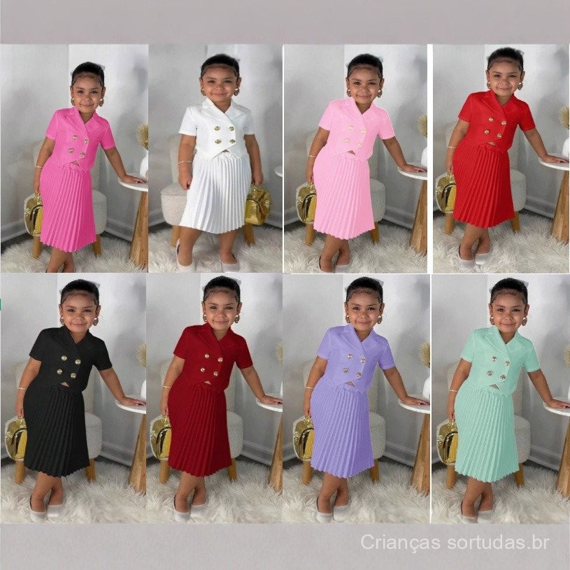 Conjunto de moda para meninas de 2 a 8 anos | Shopee Brasil