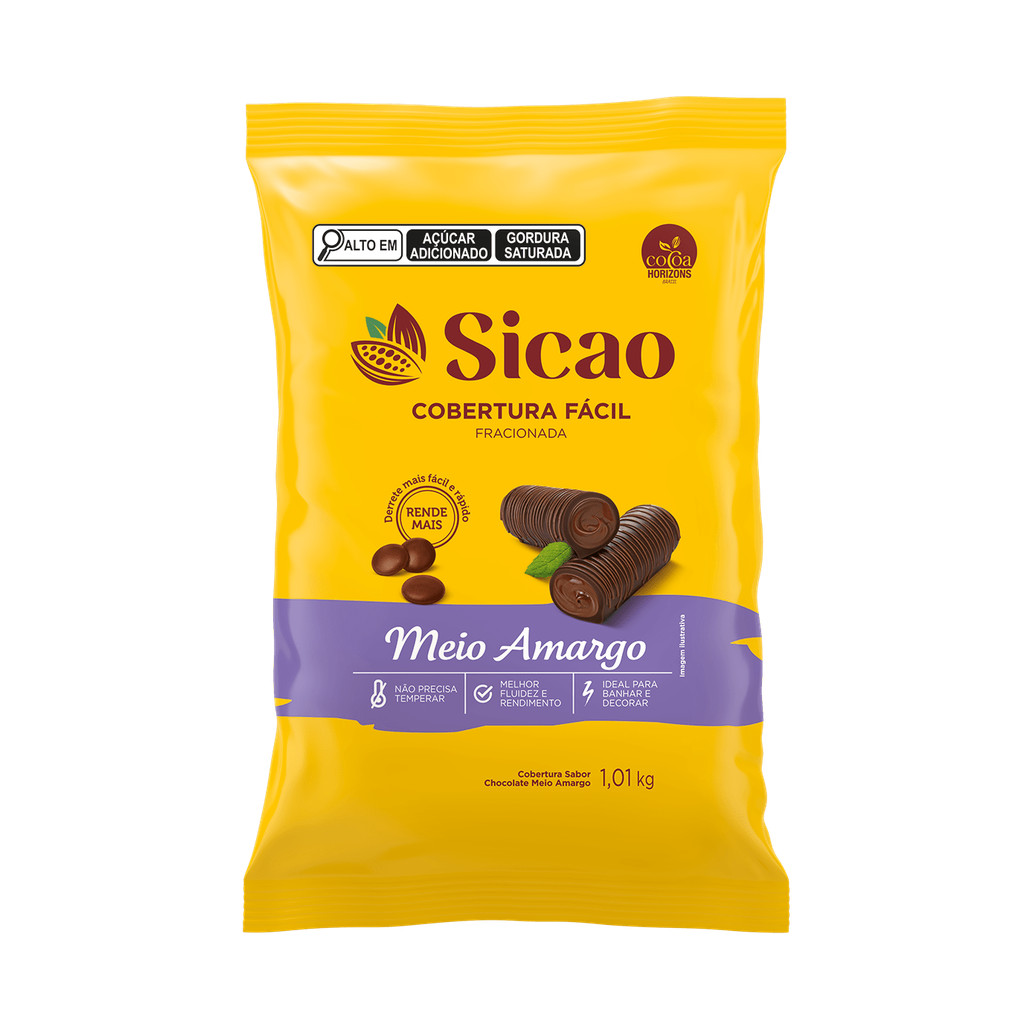 Chocolate Gotas Meio Amargo Sicao Fracionado - Cobertura Fác