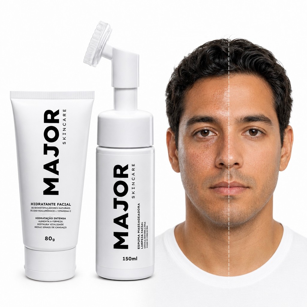 Kit Skincare Cuidados Básicos Massageador e Hidratante Facial