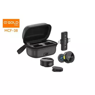 Microfone de Lapela Sem fio Magnético 2 EM 1 Type C e Lightning Agold MCF38