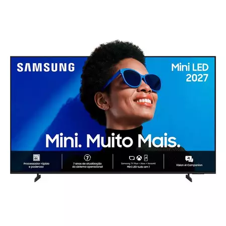 Samsung Smart TV 55 Mini LED 4K M75H 26 2027 Vision AI Companion Modo Futebol Xbox Cloud Gaming Canais Gratuitos