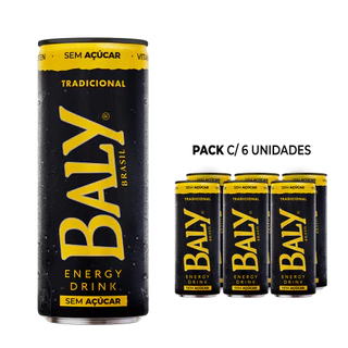 Energético Baly Tradicional Sem Açúcar 250ml x 6 UM