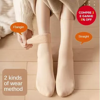 Meias Térmicas De Neve Forradas De Lã – De Inverno Ultra Quentes Para Mulheres E Homens (Interno/Externo)