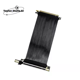 Cabo Riser PCIe 5.0 X16 Para H1 270 ° Banhado A Prata De Ângulo Reto Reverso GEN 5/4 64GB/S De Extensão GPU 20CM