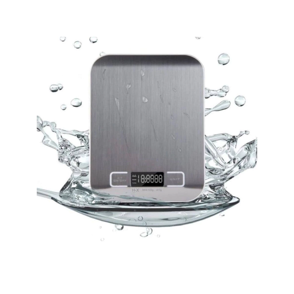Balança de Cozinha Digital 10kg em Inox Alta Precisão 1g Dieta Fit com Tara LCD Pilhas Inclusas Envio Imediato