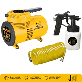Compressor de Ar Direto JST Jet Flex 1/4HP 127V Portátil com Pistola