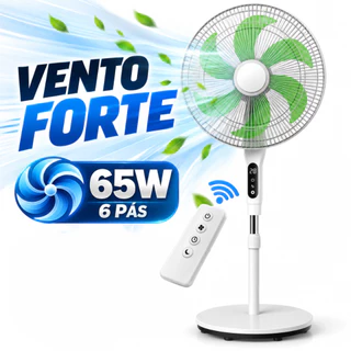 Ventilador de Coluna 65W 127V Oscilante com Controle Remoto Painel Touch e Altura Até 130cm