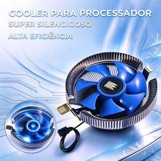 Cooler para Processador Universal 90mm Compatível com AMD/Intel Eficiente e Compacto Alta Eficiência de Refrigeração