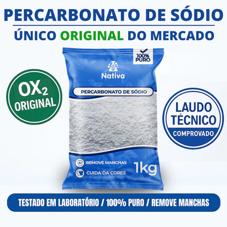 1kg percarbonato clareador profissional limpeza profunda - nativa